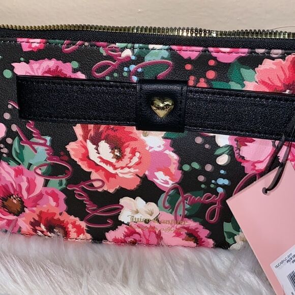 NWT Juicy Couture Pick Your Petal Floral Wristlet - Picture 3 of 12